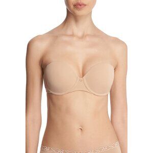 Natori Pure Luxe Strapless Bra Womens 34D Beige Convertible Underwire Contour